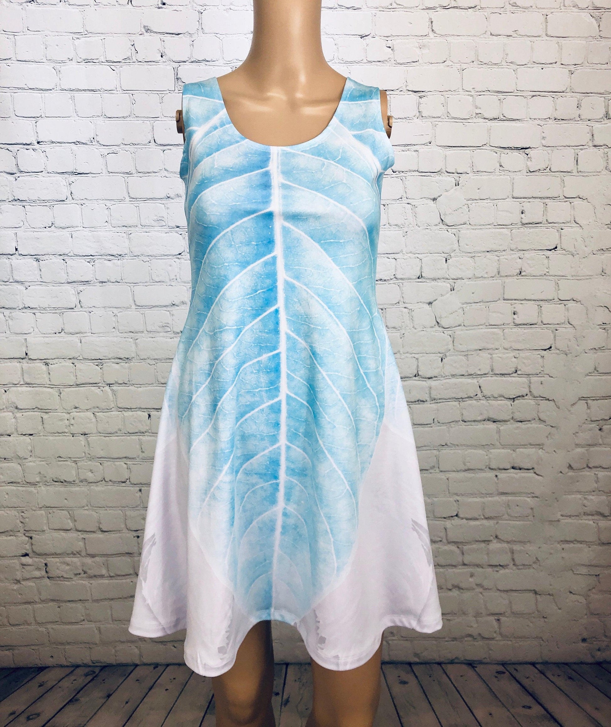 Periwinkle Fairy Inspired Sleeveless Flare Dress Kawaiian Pizza Apparel Periwinkle Fairy Inspired Sleeveless Flare Dress Kawaiian Pizza Apparel