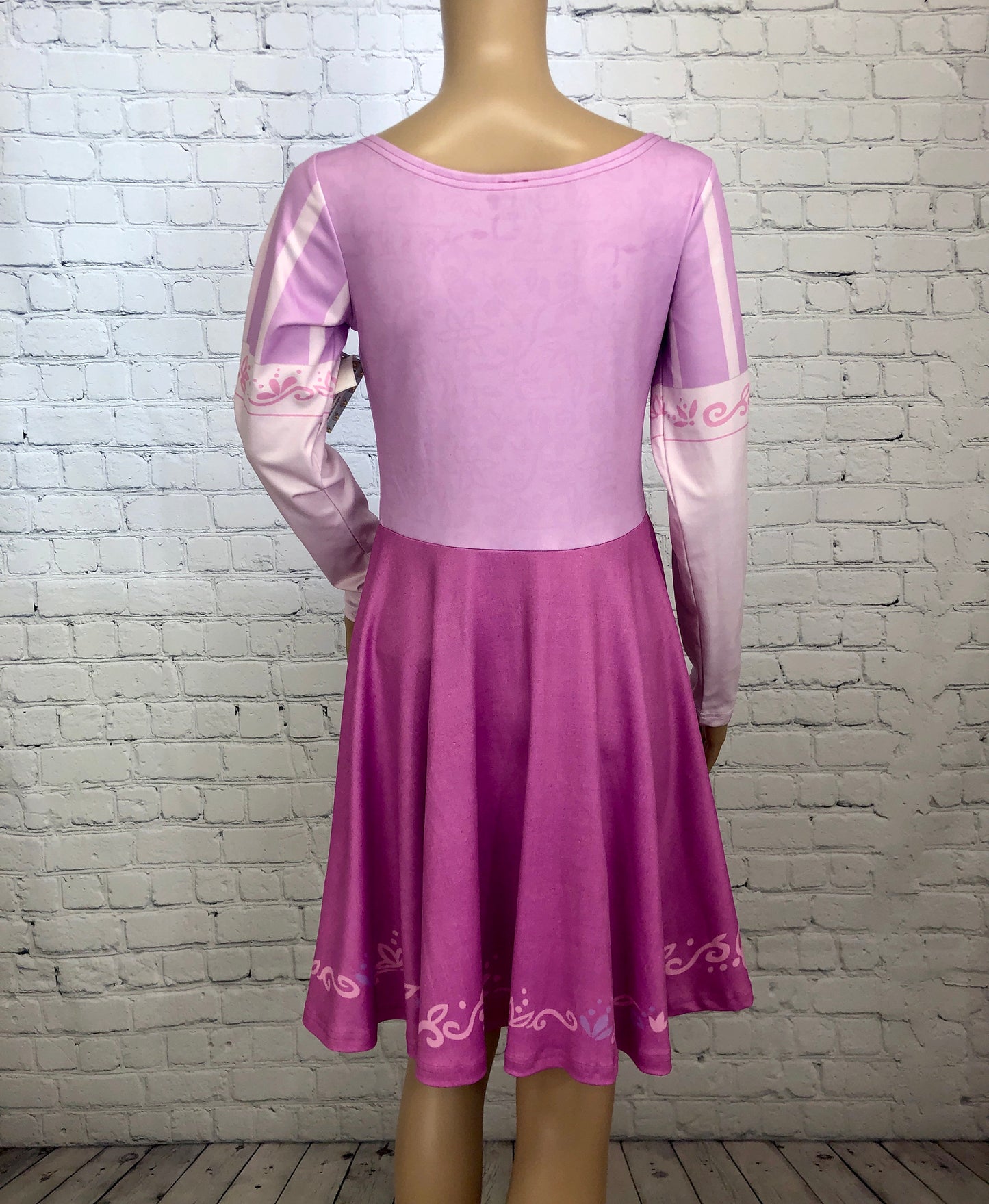 Rapunzel Tangled Inspired Long Sleeve Skater Dress