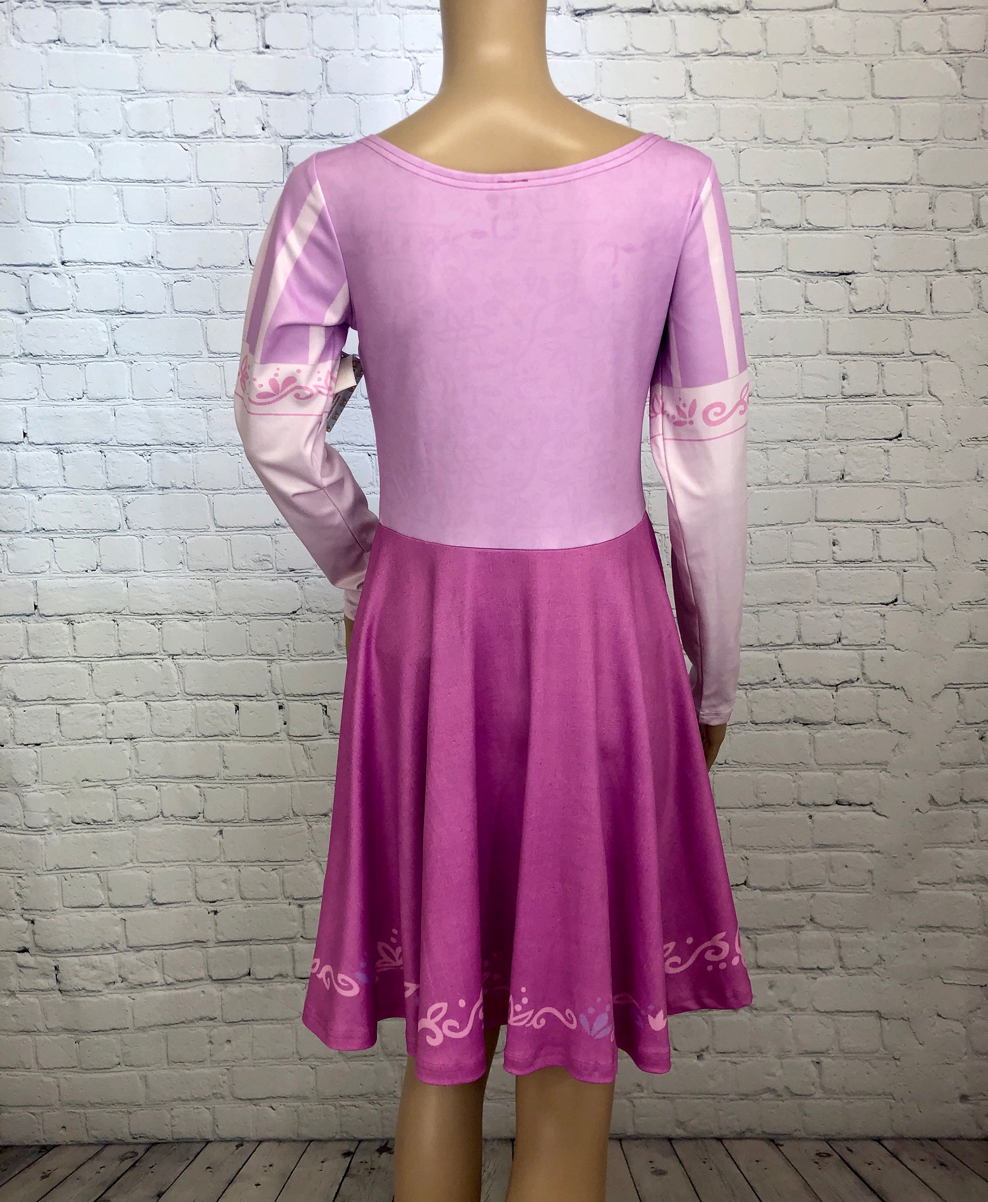 Rapunzel Tangled Inspired Long Sleeve Skater Dress