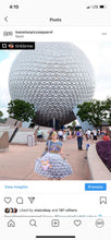 Epcot Spaceship Earth Inspired Flared Midi Skirt