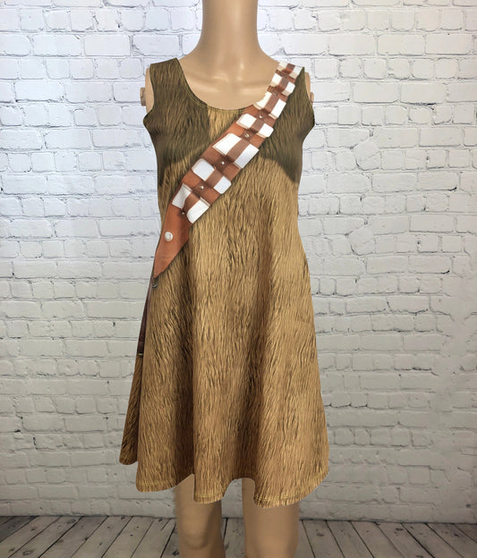 Chewbacca Star Wars Inspired Sleeveless Dress