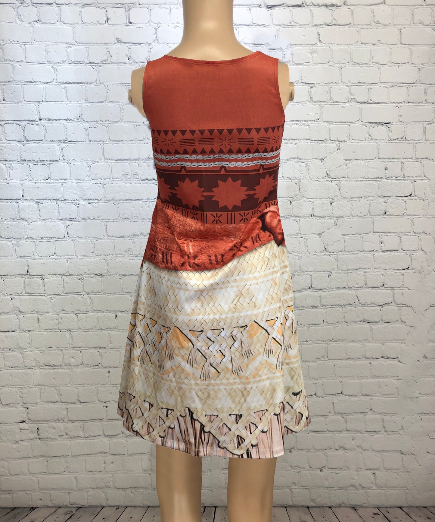 Moana Inspired Sleeveless Dress