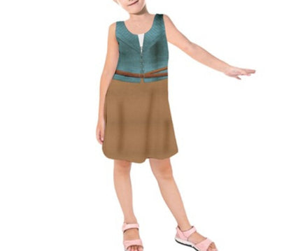 Kid&#39;s Flynn Tangled Inspired Sleeveless Dress