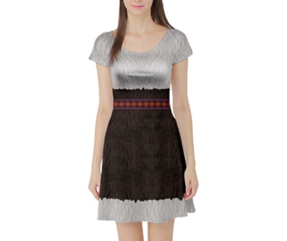 Sven Frozen Inspired Short Sleeve Skater Dress