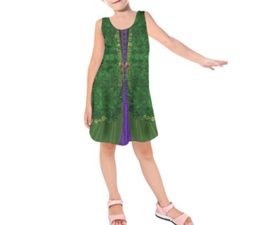 Kid's Winifred Sanderson Hocus Pocus Inspired Sleeveless Dress