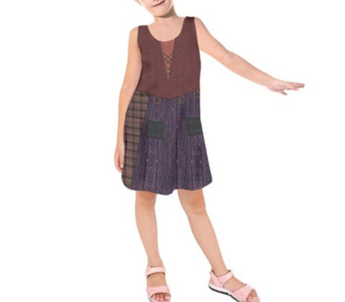 Kid's Mary Sanderson Hocus Pocus Inspired Sleeveless Dress