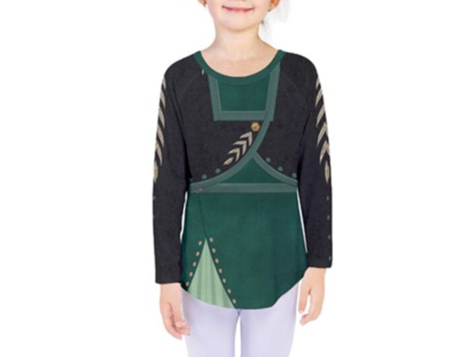 Kid's Queen Anna Frozen 2 Inspired Long Sleeve Shirt