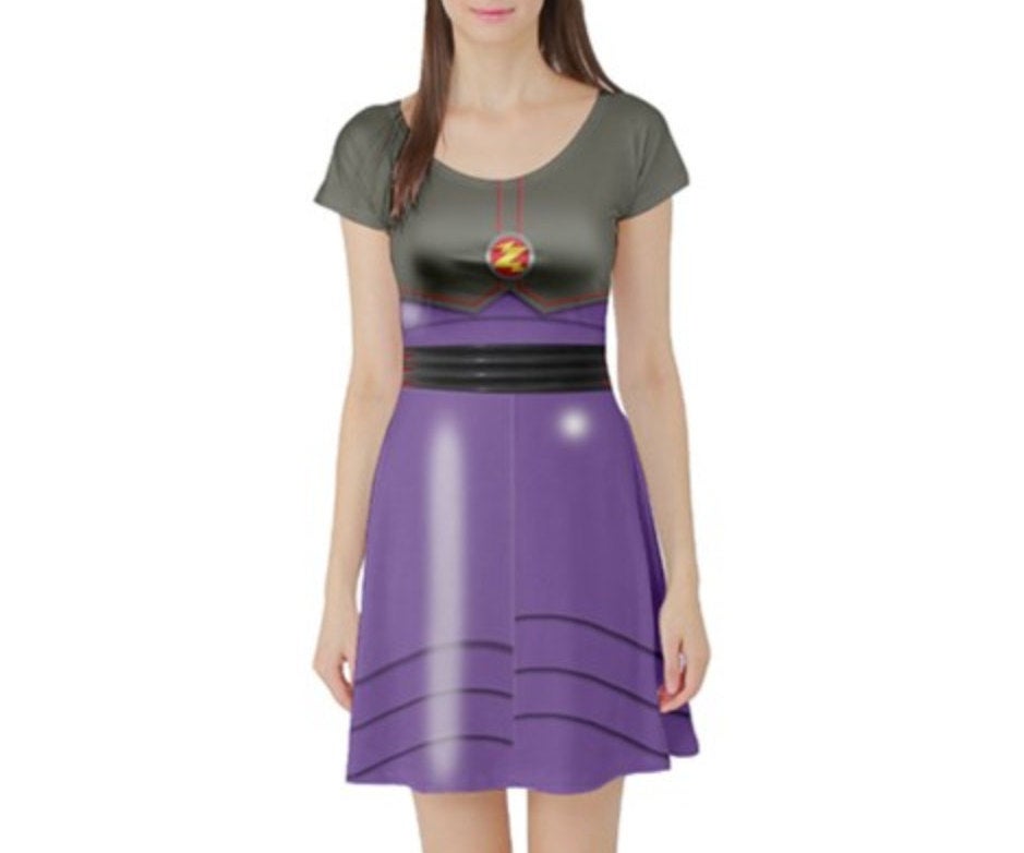 Zurg Toy Story Inspired Short Sleeve Skater Dress