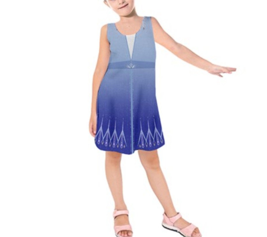 Kid's Elsa Frozen 2 Inspired Sleeveless Dress