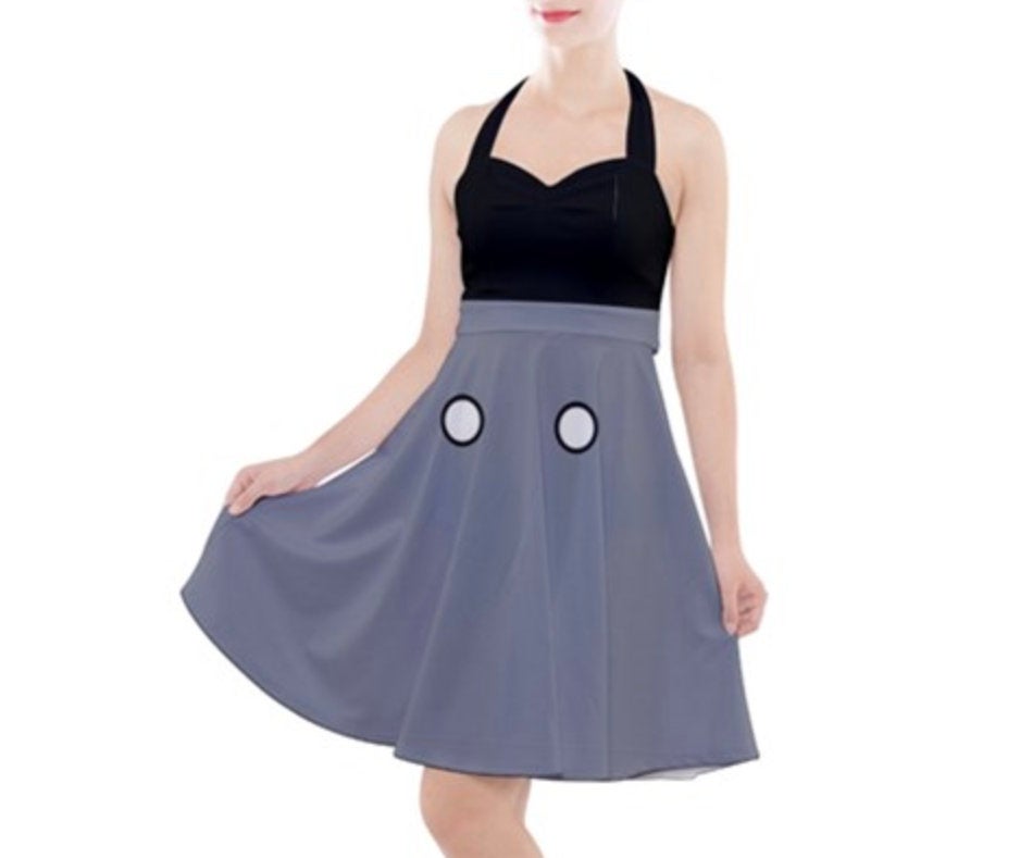 Steamboat Willie Inspired Halter Midi Dress