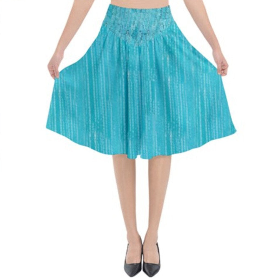 Elsa Frozen Inspired Flared Midi Skirt