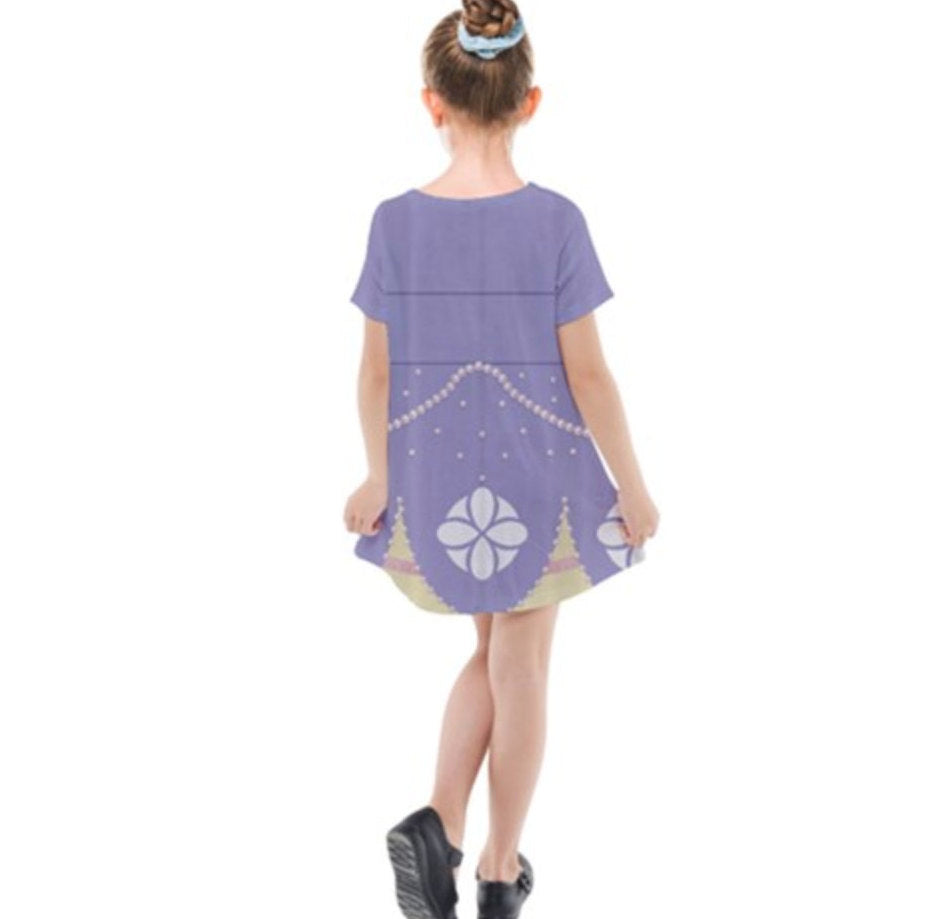 Kid&#39;s Sofia the First Inspired Short Sleeve Dress