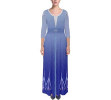 Elsa Frozen 2 Inspired Quarter Sleeve Maxi Dress