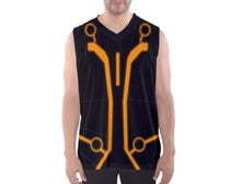 Men&#39;s Orange Tron Inspired Athletic Tank Top
