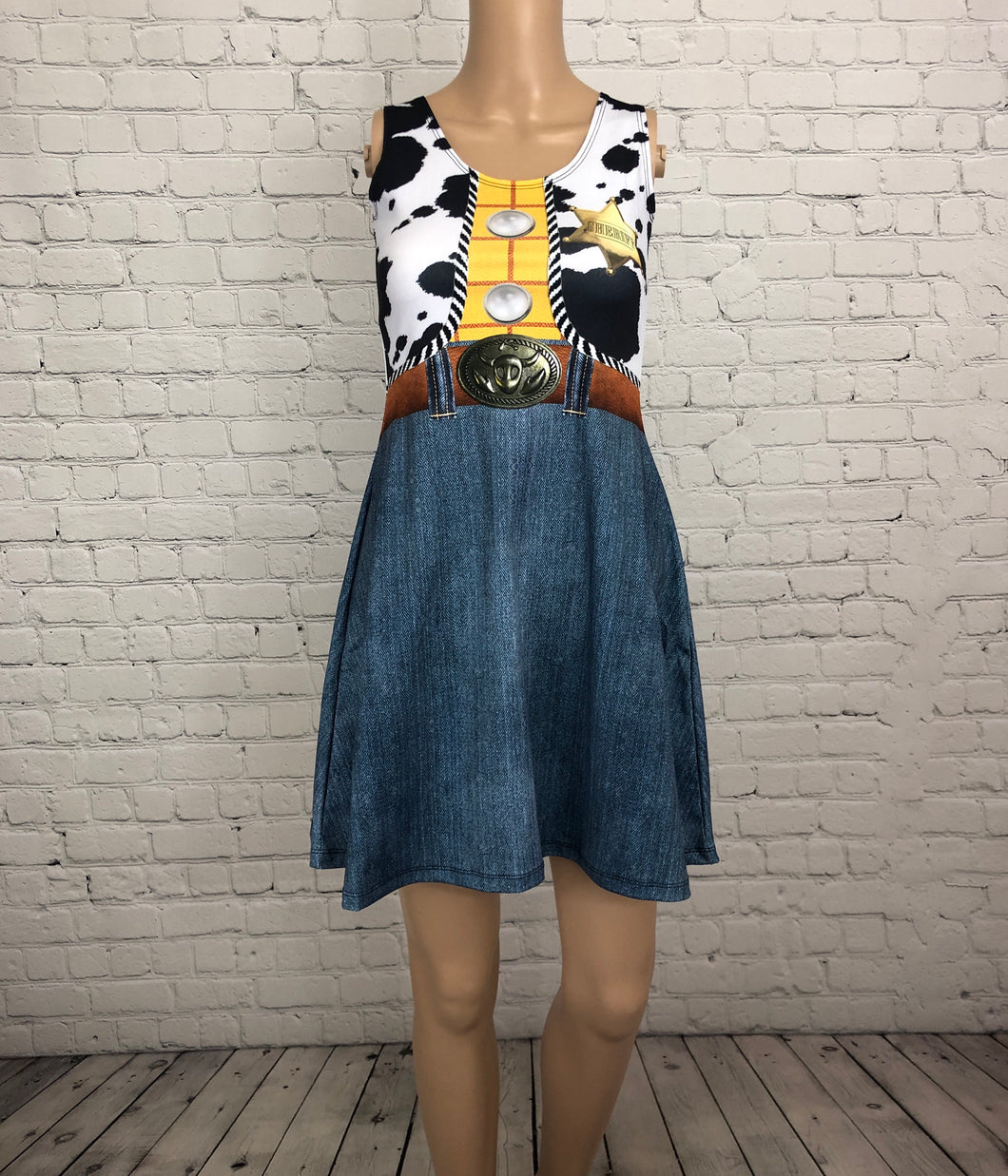 Woody Toy Story Inspired Sleeveless Dress