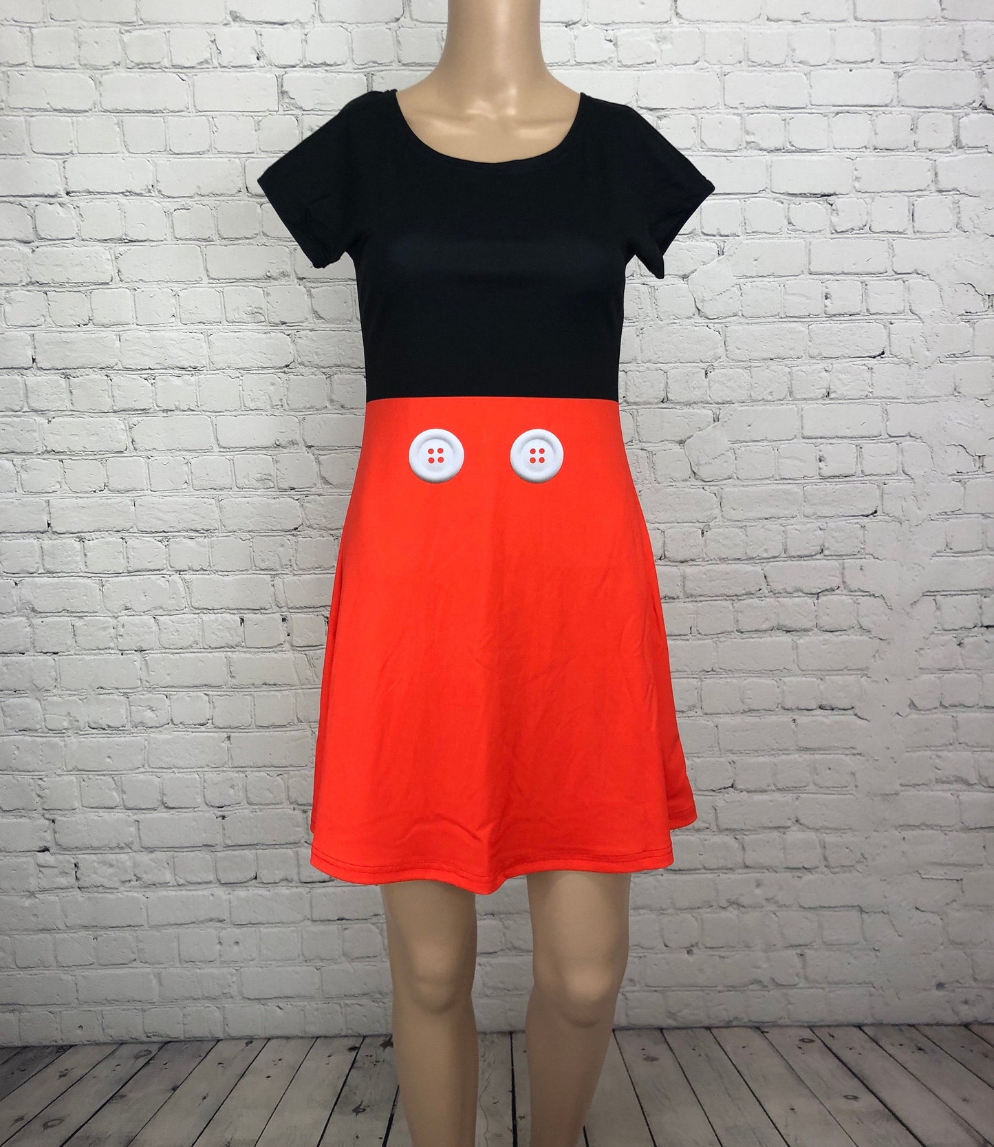 Mickey Inspired Short Sleeve Skater Dress