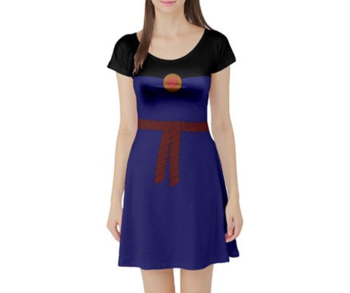 Evil Queen Snow White Inspired Short Sleeve Skater Dress