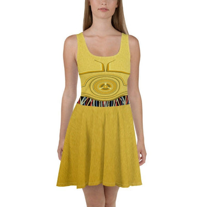 RUSH ORDER: C3PO Star Wars Inspired Skater Dress