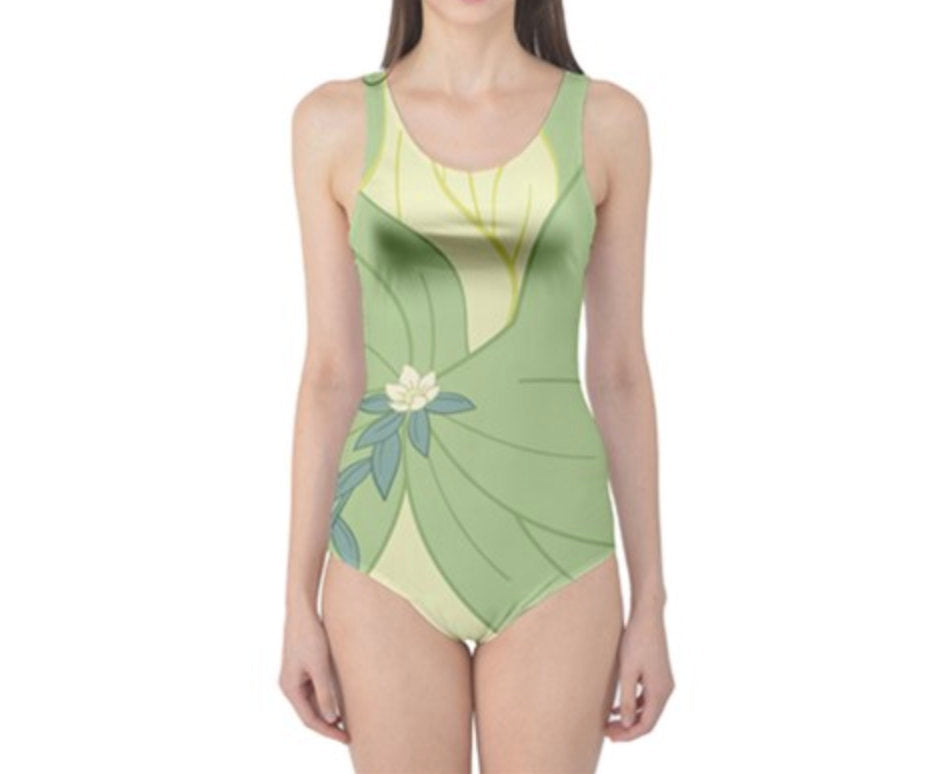 Tiana Princess and The Frog Inspired One Piece Swimsuit