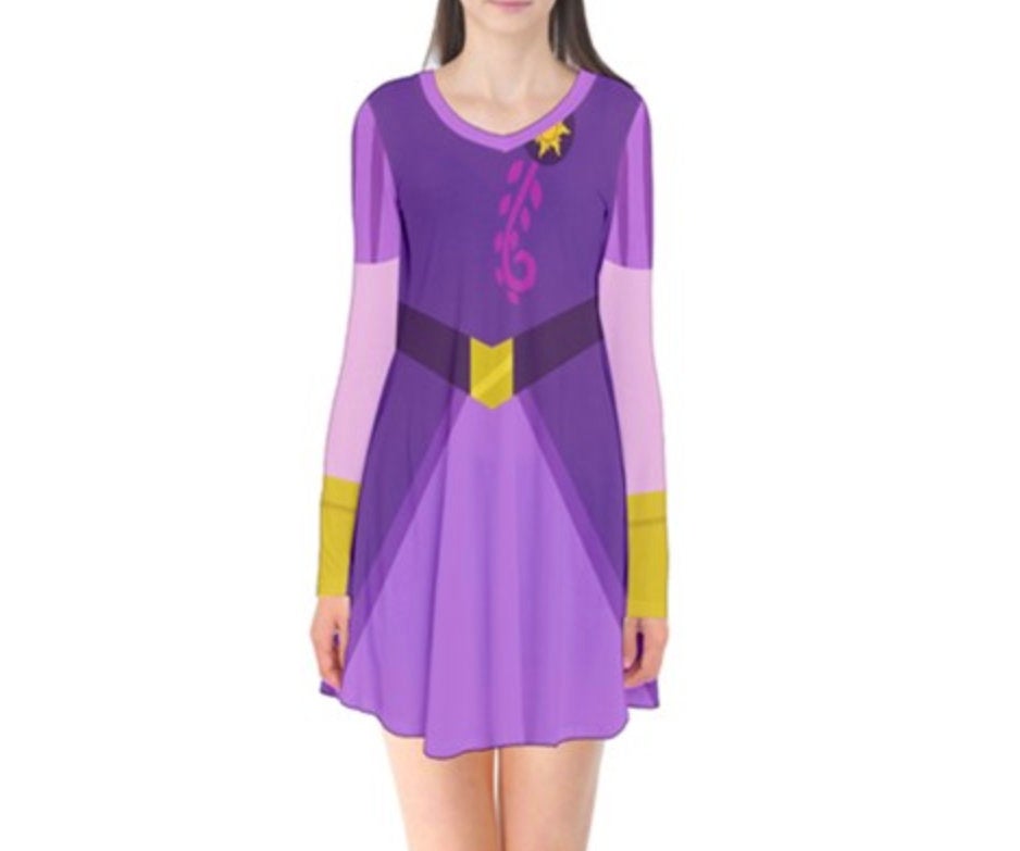Rapunzel Tangled The Series Inspired Long Sleeve Flare Dress
