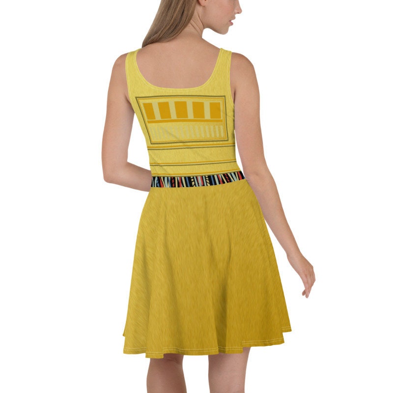 RUSH ORDER: C3PO Star Wars Inspired Skater Dress