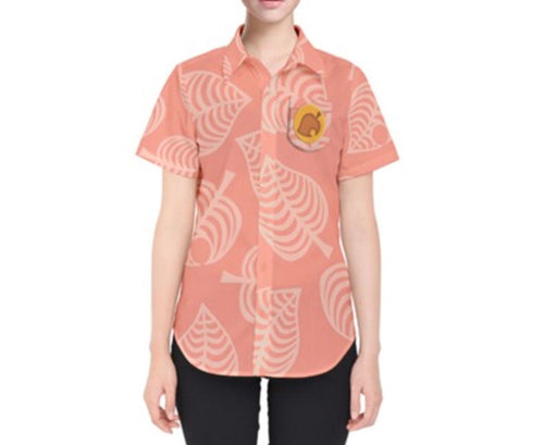 Women's Isabelle Animal Crossing New Horizons Inspired Button Down Shirt