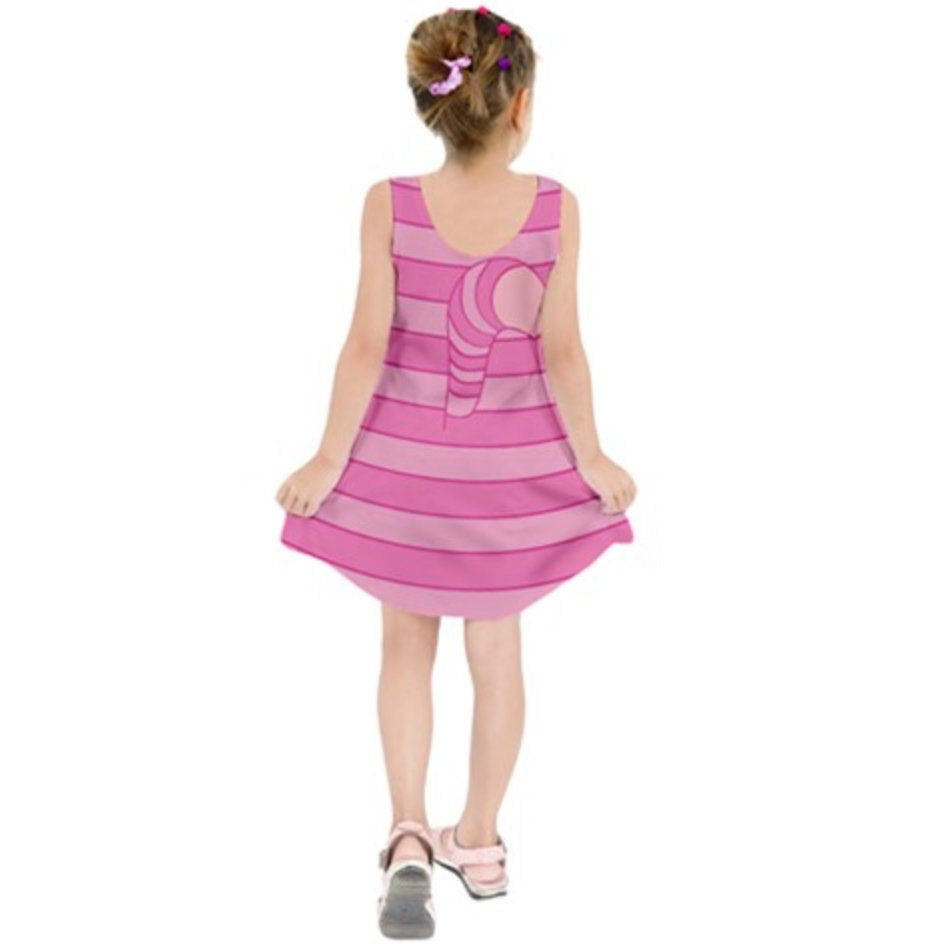 Kid's Cheshire Cat Alice in Wonderland Inspired Sleeveless Dress