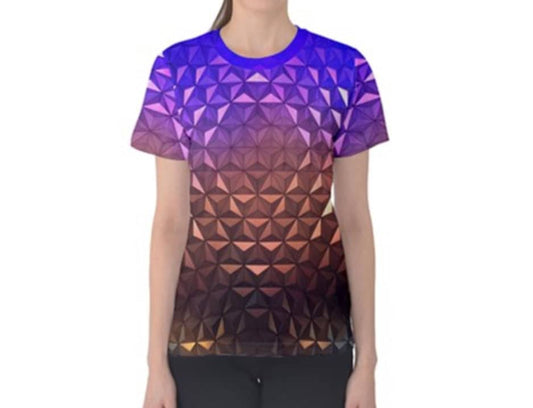 RUSH ORDER: Women's Nighttime Spaceship Earth Epcot Inspired Shirt