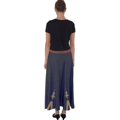 Anna Frozen 2 Inspired Flared Maxi Skirt