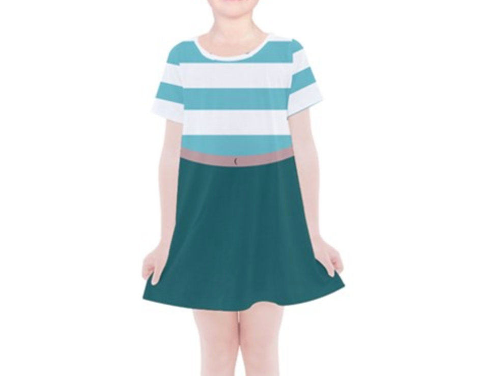 Kid&#39;s Mr. Smee Peter Pan Inspired Short Sleeve Dress