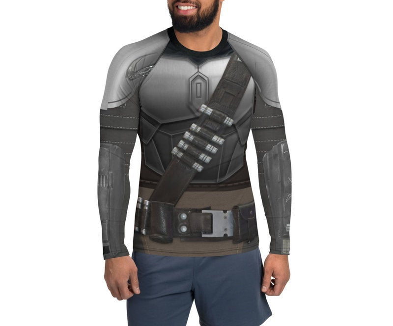Men's Steel Bounty Hunter Star Wars Inspired Athletic Long Sleeve Shirt