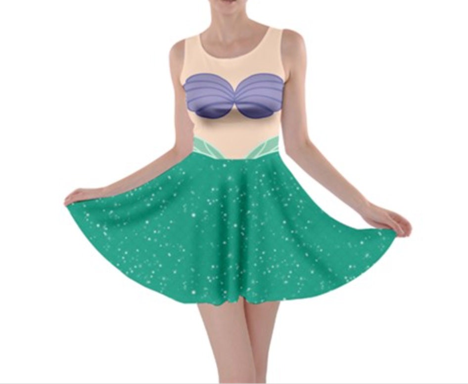 RUSH ORDER: Ariel The Little Mermaid Inspired Skater Dress