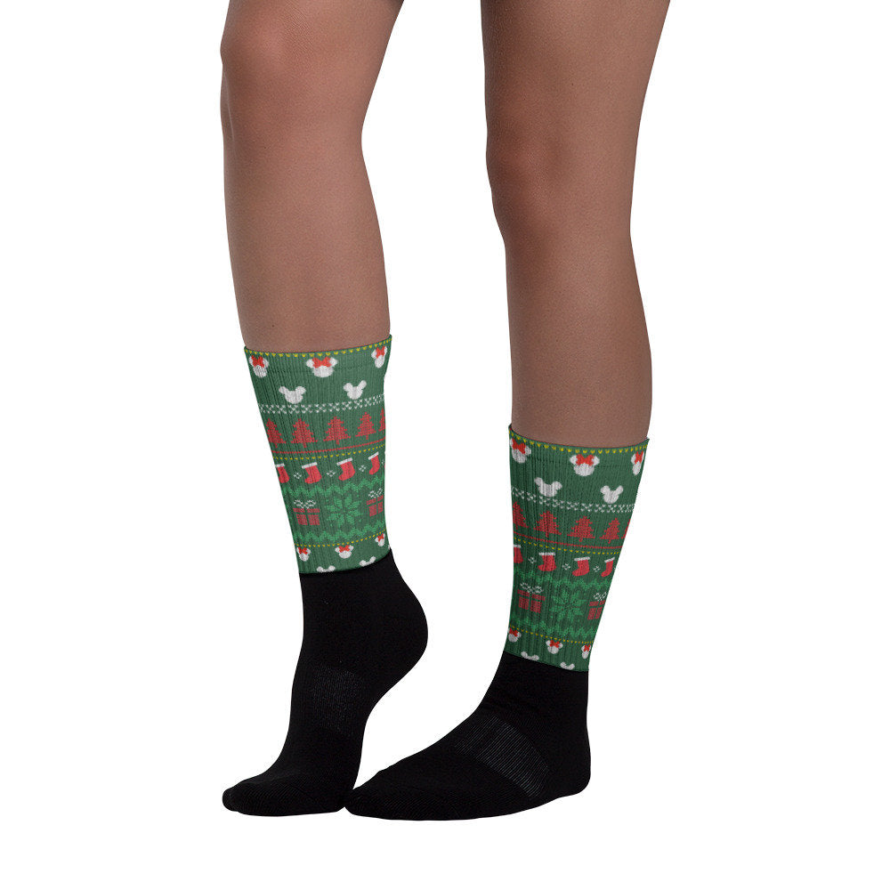 Christmas Mickey and Minnie Inspired Socks