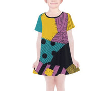Kid&#39;s Sally The Nightmare Before Christmas Inspired Short Sleeve Dress