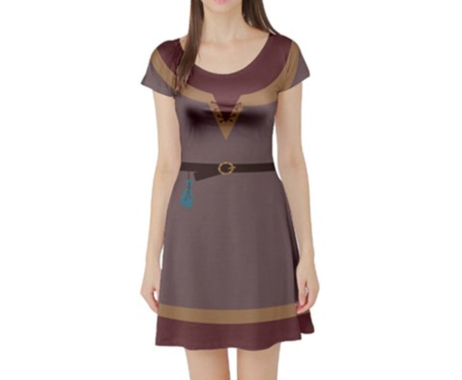 Cassandra Tangled The Series Inspired Short Sleeve Skater Dress