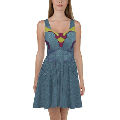 RUSH ORDER: Vision The Avengers Inspired Skater Dress