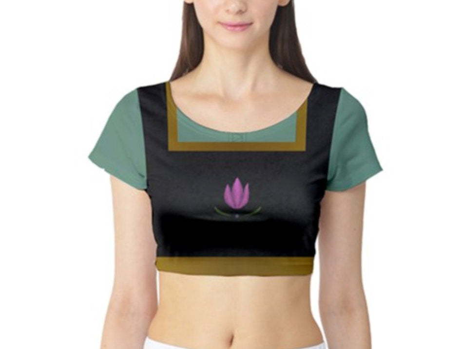 Young Anna Frozen Inspired Crop Top