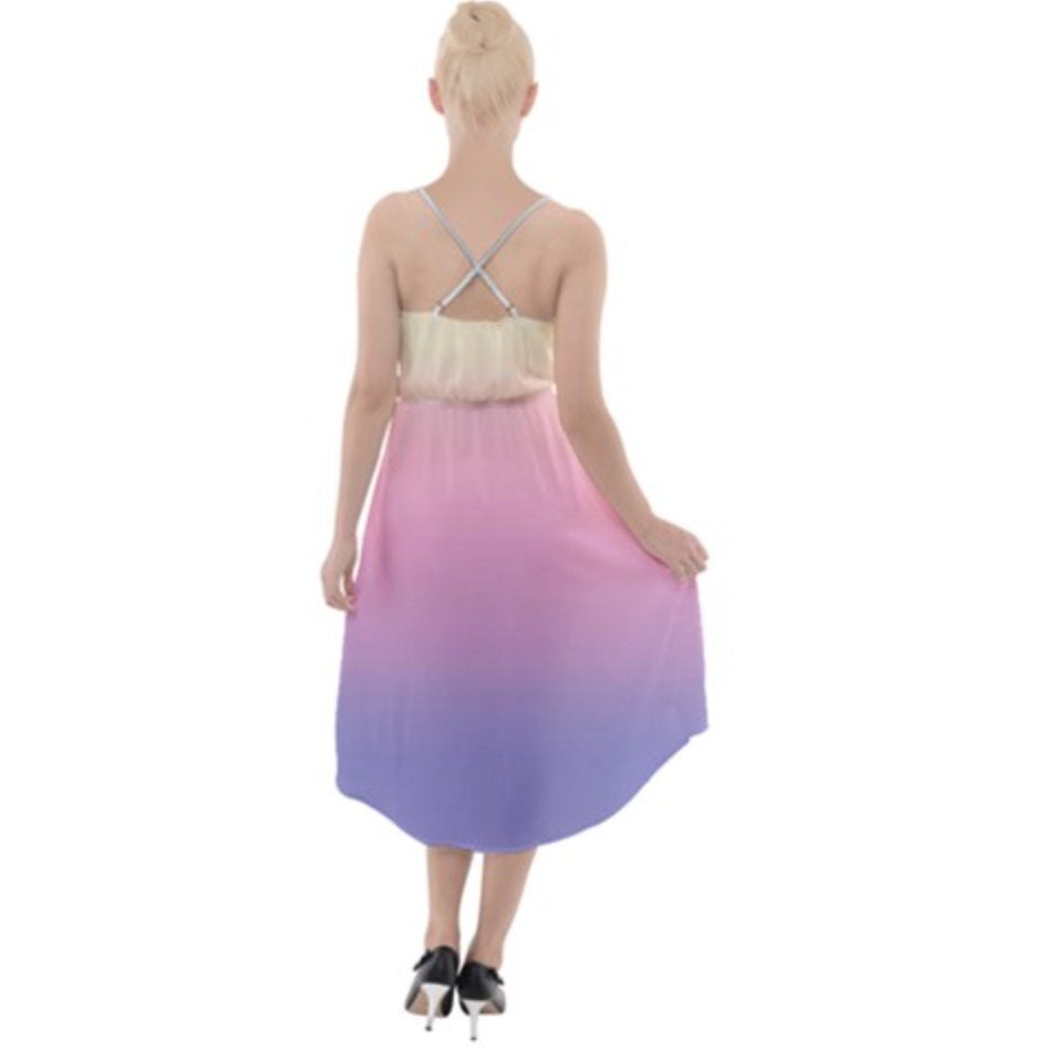 Padme Amidala Star Wars Inspired High-Low Chiffon Halter Dress