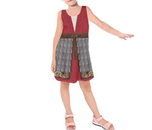 Kid's Mulan Live Action Inspired Sleeveless Dress