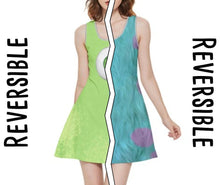 Sully / Mike Monsters Inc Inspired REVERSIBLE Sleeveless Dress