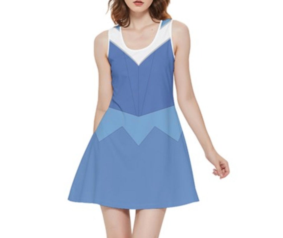 Blue Aurora / Make It Blue Make It Pink Sleeping Beauty Inspired REVERSIBLE Sleeveless Dress