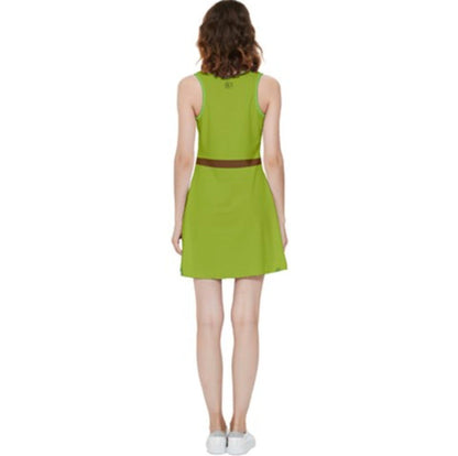 Tinker Bell / Peter pan Inspired REVERSIBLE Sleeveless Dress