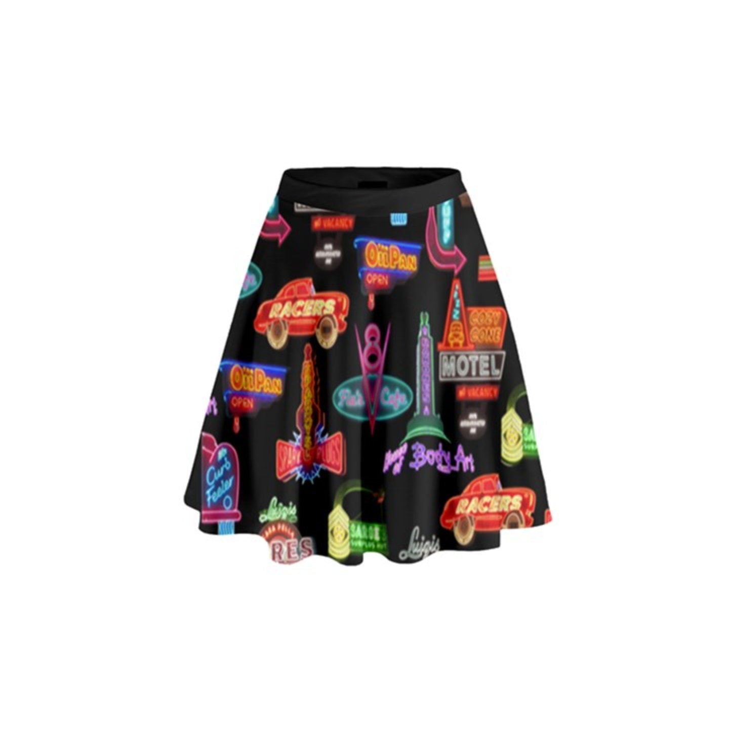 Cars Land Neon Inspired High Waisted Skirt