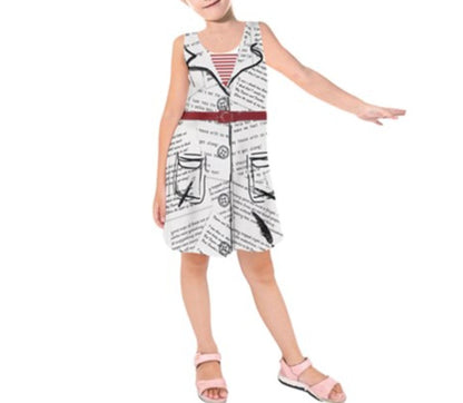 Kid&#39;s Poet Minnie Topolino&#39;s Terrace Inspired Sleeveless Dress