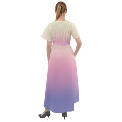 Padme Amidala Star Wars Inspired High-Low Chiffon Wrap Dress