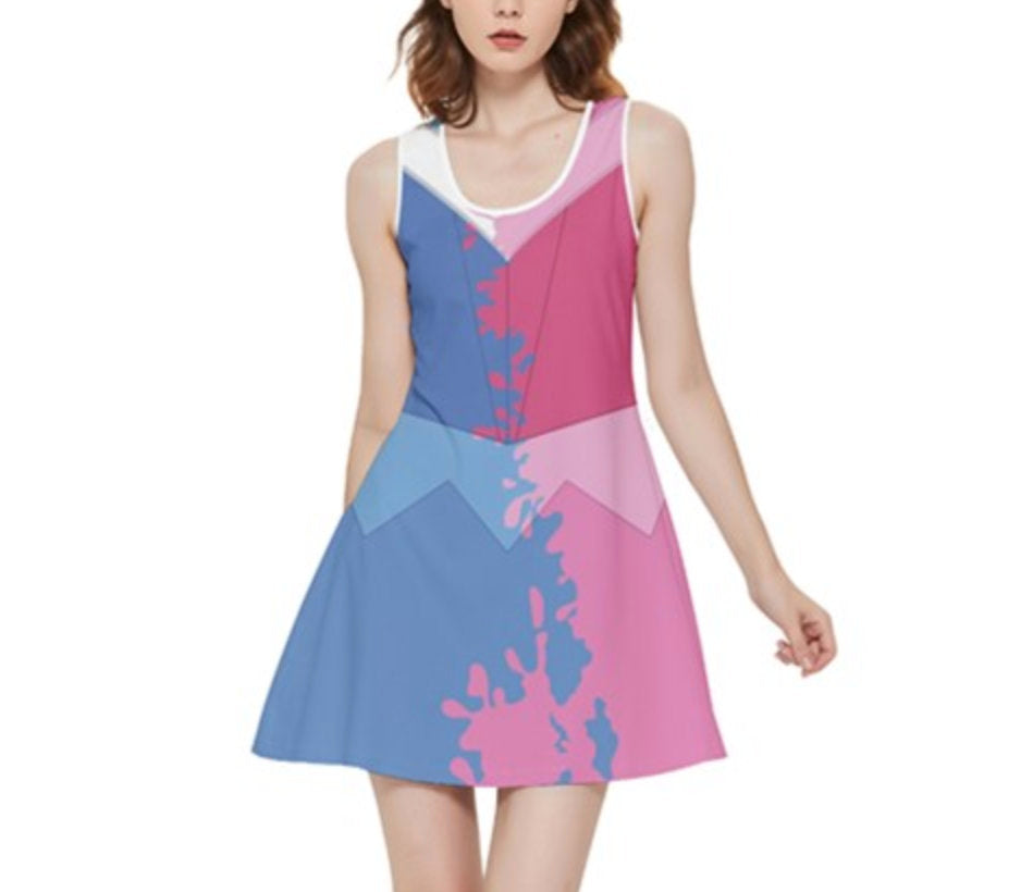 Pink Aurora / Make It Blue Make It Pink Sleeping Beauty Inspired REVERSIBLE Sleeveless Dress