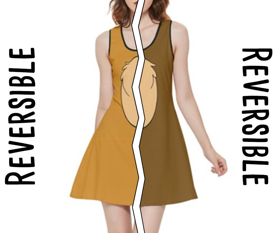 Chip / Dale Inspired REVERSIBLE Sleeveless Dress