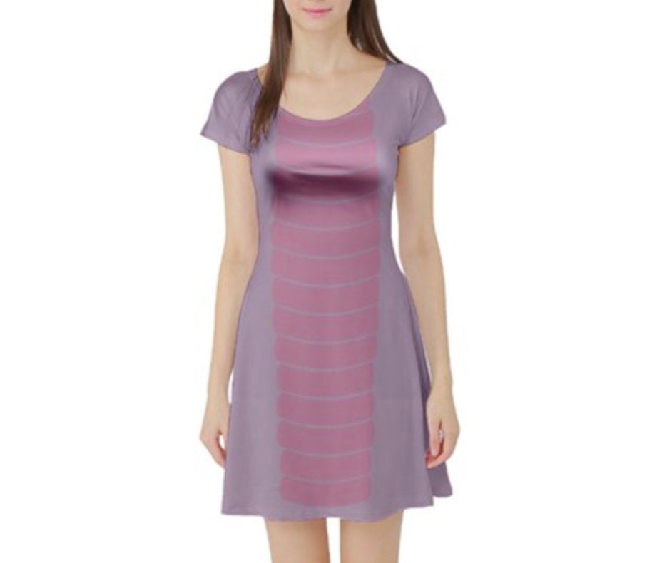 Figment Epcot Inspired Short Sleeve Skater Dress