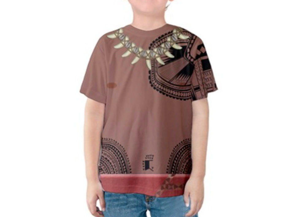 Kid&#39;s Chief Tui Moana Inspired Shirt