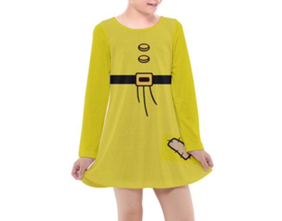 snow white long sleeve dress D467SL | Snow White Sleeves